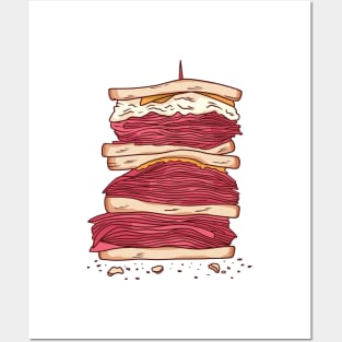 Pastrami Meat Sandwich Posters and Art